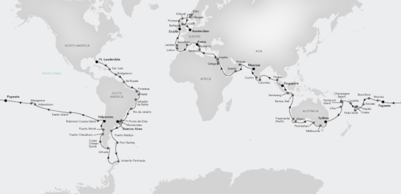 Mapa World Cruise